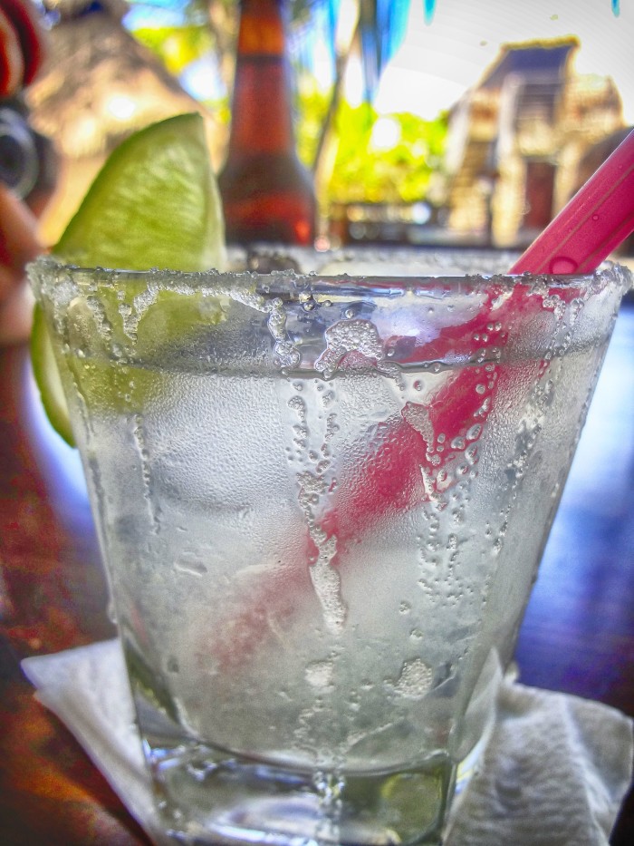 Ice cold cocktail. Playa del Carmen, Mexico.